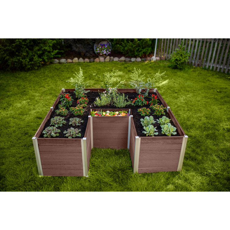 Vita Urbana 6 ft x 6 ft Keyhole Composting Composite Raised Garden Bed & Reviews Wayfair Canada